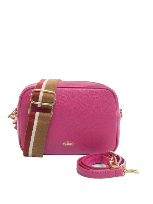 LESAC LUCIA Dollar leather double shoulder bag fuchsia - Women’s Bags