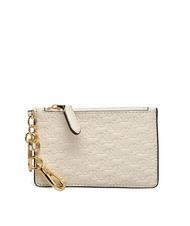 RALPH LAUREN LOGO EMBOSSED Leather card holder with key ring vanilla6 - Women&rsquo;s Wallets - 1