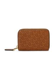 RALPH LAUREN LOGO EMBOSSED Small leather zip wallet lauren tan7 - Women&rsquo;s Wallets - 1