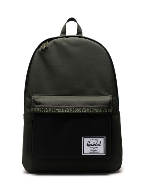 HERSCHEL CLASSIC X-LARGE Backpack in recycled polyester forest night/black - Backpacks & School and Leisure