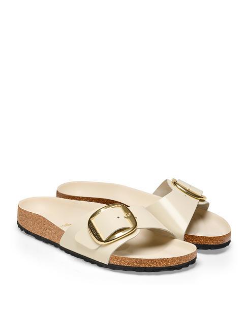 BIRKENSTOCK MADRID BIG BUCKLE Slipper in patent leather shine ecru - Women’s shoes