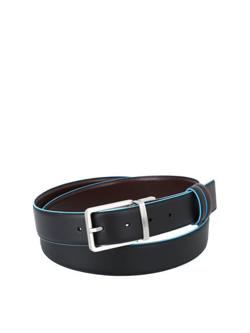 PIQUADRO BLUE SQUARE Reversible belt mahogany black - Belts