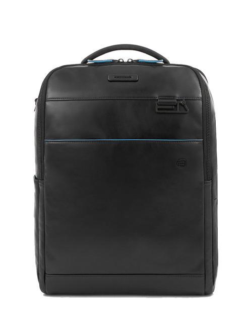 PIQUADRO B2 REVAMP Leather backpack for 15'' PC Black - Laptop backpacks