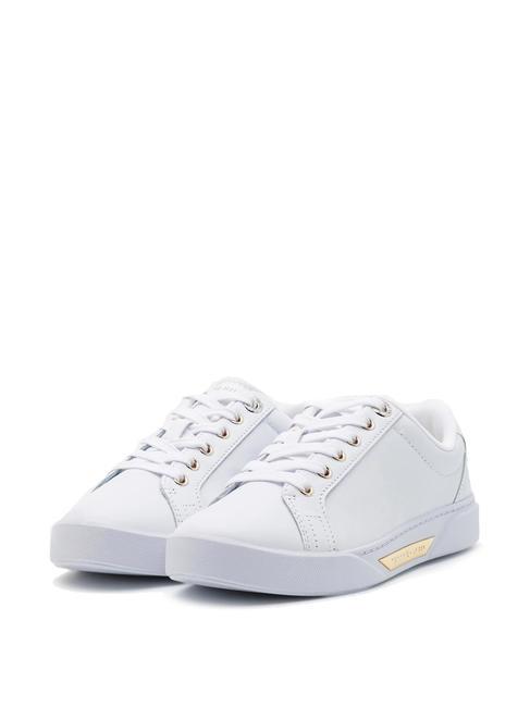 TOMMY HILFIGER GOLDEN COURT Leather sneakers white/gold - Women’s shoes