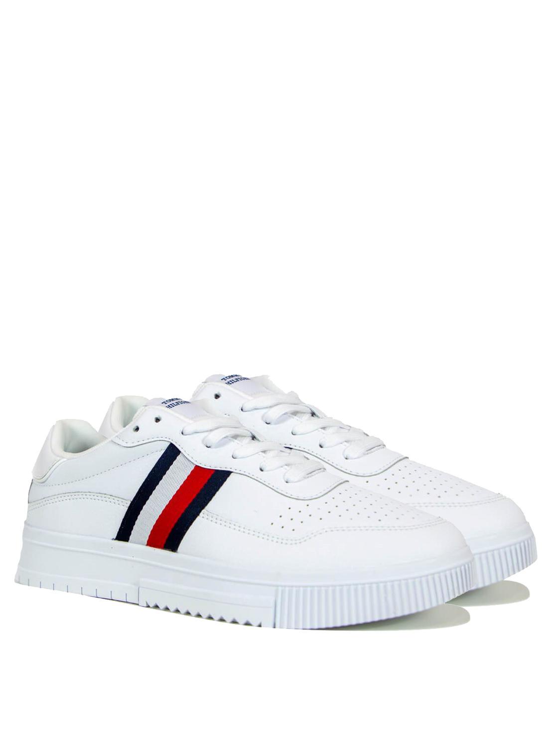 TOMMY HILFIGER SUPERCUP STRIPES Leather sneakers