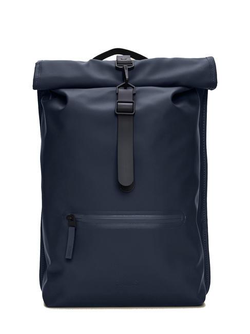 RAINS ROLLTOP RUCKSACK Large waterproof backpack navy - Backpacks