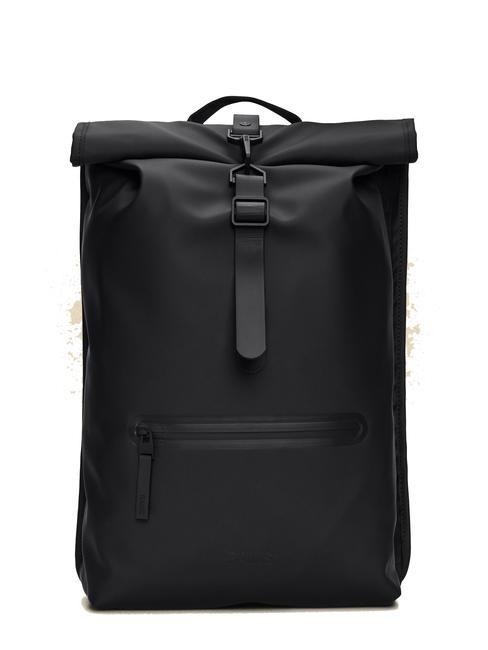 RAINS ROLLTOP RUCKSACK Large waterproof backpack black - Backpacks & School and Leisure