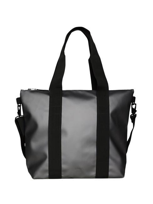 RAINS TOTE BAG MINI Waterproof bag metallic grey - Women’s Bags