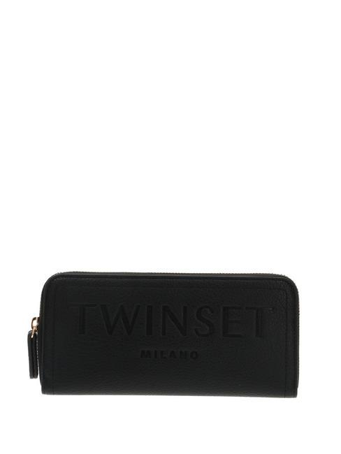 TWINSET EMBOSSED LOGO Zip Around Wallet black - Women’s Wallets