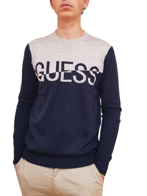 GUESS ALEX LOGO Crewneck sweater smartblue - Men's Sweaters