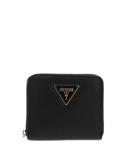 GUESS MERIDIAN Small ziparound wallet BLACK - Women’s Wallets