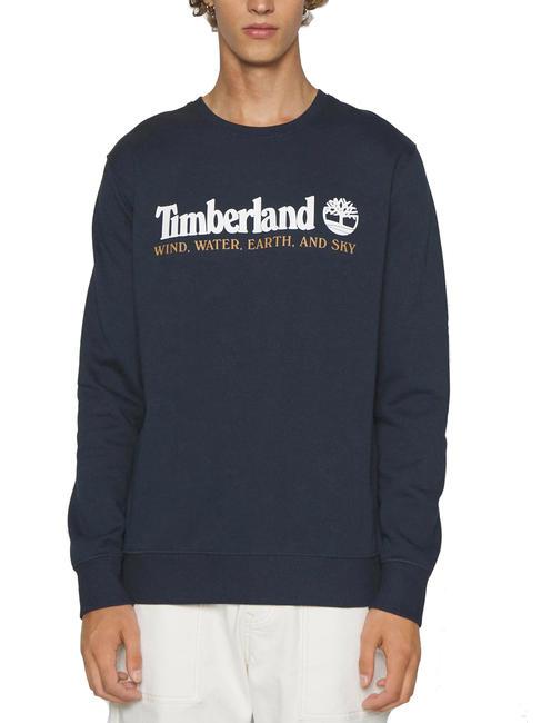 TIMBERLAND WWES Crewneck sweatshirt with writing dark sapphirewhite - Sweatshirts