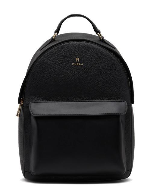 FURLA FAVOLA Leather and fabric backpack Black - Women’s Bags