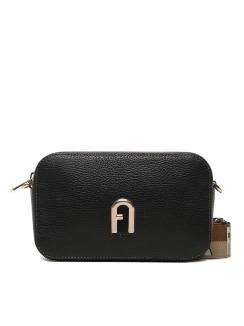 FURLA PRIMULA Mini shoulder bag in leather black/natural rope - Women’s Bags