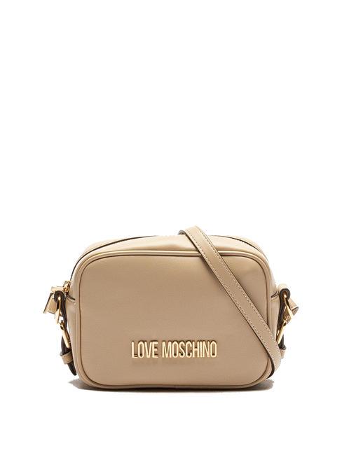 LOVE MOSCHINO BELTED Mini shoulder camera bag cream - Women’s Bags
