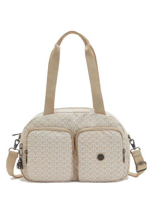 KIPLING COOL DEFEA Medium shoulder bag signature beige - Women’s Bags