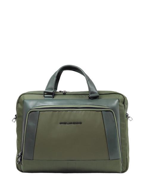 PIQUADRO WALLABY 14" pc briefcase GREEN - Work Briefcases