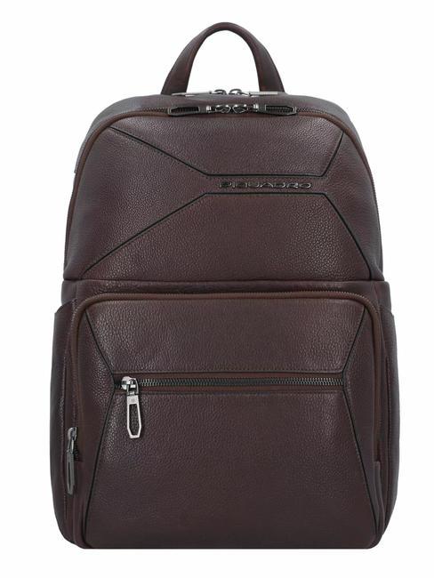 PIQUADRO RHINO Leather backpack for 14" pc MORO - Laptop backpacks
