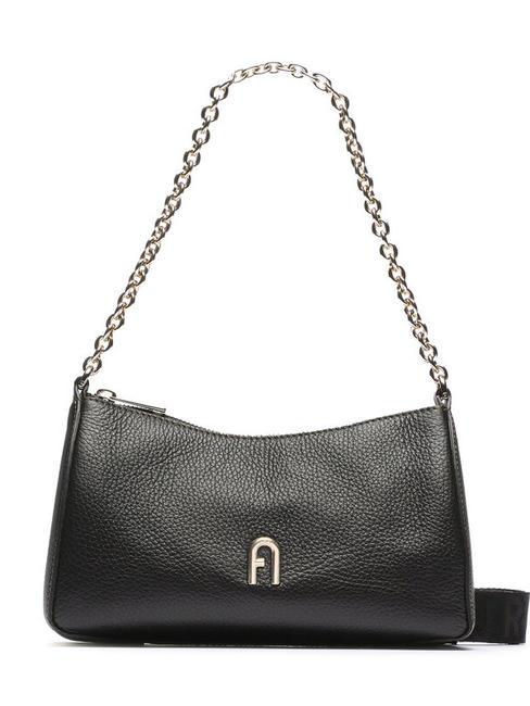 FURLA PRIMULA Small leather bag with shoulder strap Black - Women’s Bags