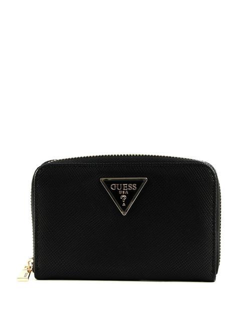 GUESS LAUREL Medium Zip Around Wallet BLACK - Women’s Wallets