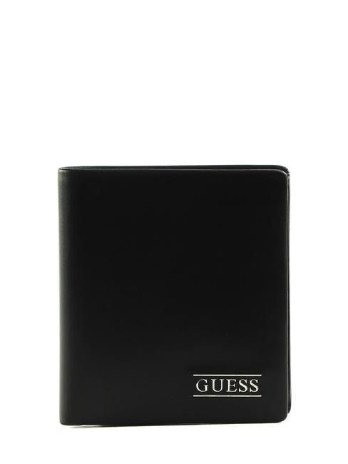 GUESS NEW BOSTON Vertical wallet in leather BLACK - Men’s Wallets
