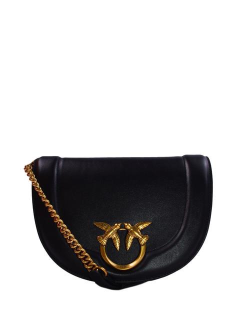PINKO CLASSIC LOVE ROUND CLICK Shoulder bag black-antique gold - Women’s Bags