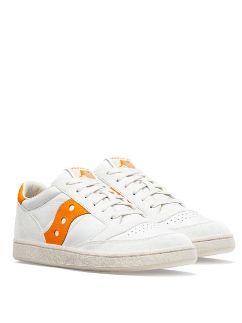 SAUCONY JAZZ COURT Leather sneakers white/orange - Men’s shoes