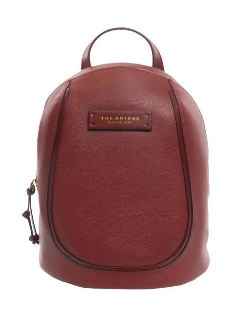 THE BRIDGE DOMITILLA Leather backpack Chianti / Bordeaux / Gold - Women’s Bags