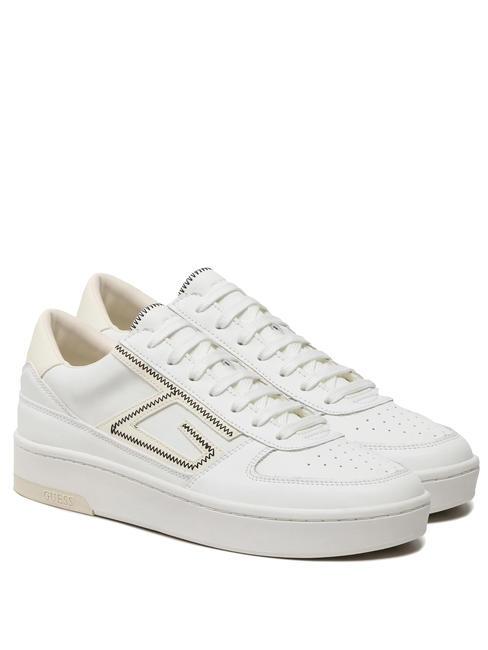 GUESS SILEA Leather sneakers White / White - Men’s shoes