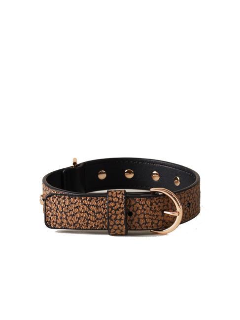BORBONESE PETS Collar with rivets natural op / black - Articles for animals
