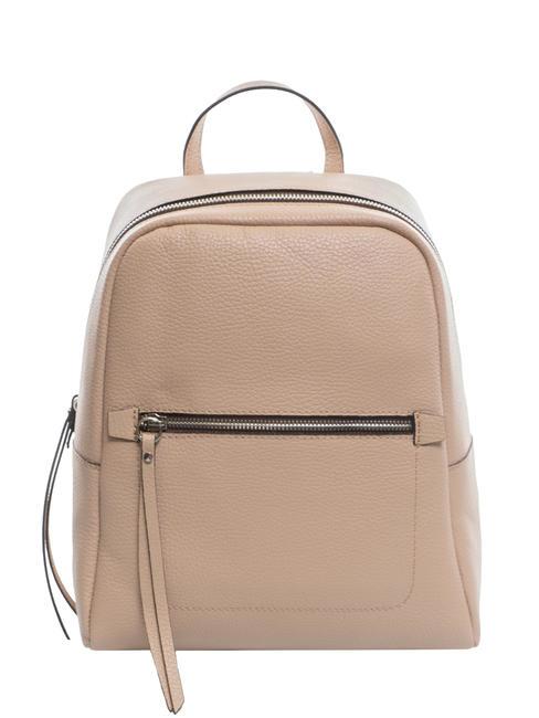 GIANNI CHIARINI ZIP POCKET Leather backpack CAPPUCCINO - Women’s Bags