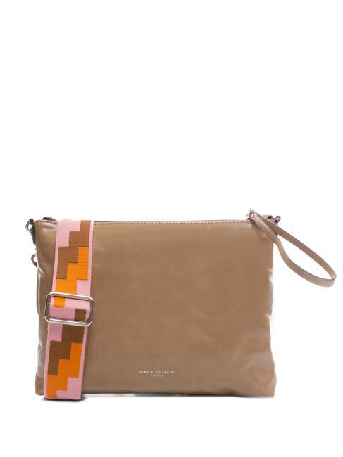 GIANNI CHIARINI CLUTCH Bag with shoulder strap, in leather cameo - Women’s Bags