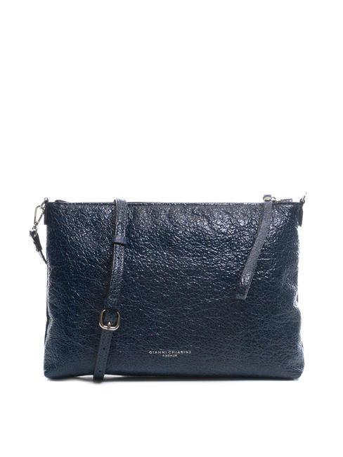 GIANNI CHIARINI SHINY Leather clutch bag blue - Women’s Bags