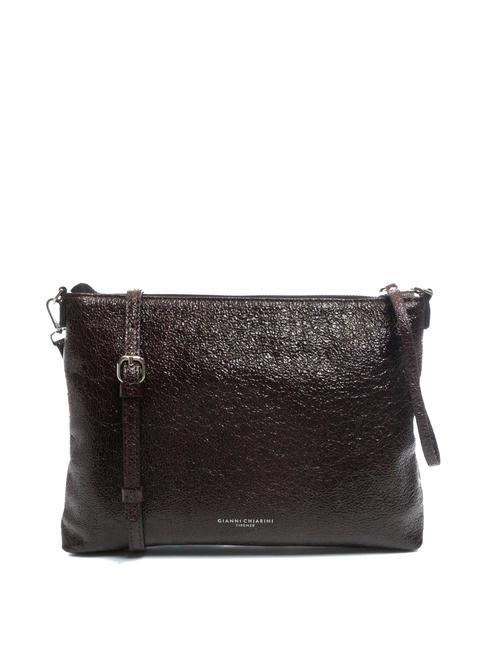GIANNI CHIARINI SHINY Leather clutch bag burgundy - Women’s Bags
