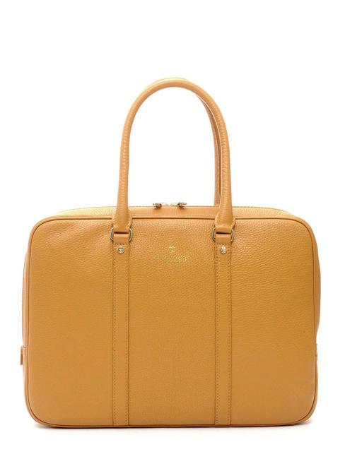 SPALDING TIFFANY Leather briefcase for 15" pc holder mustard - Work Briefcases