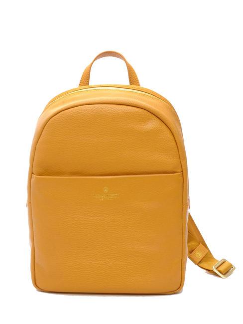 SPALDING TIFFANY Leather laptop backpack mustard - Women’s Bags