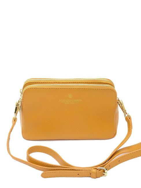 SPALDING TIFFANY KATE Mini shoulder bag in leather mustard - Women’s Bags