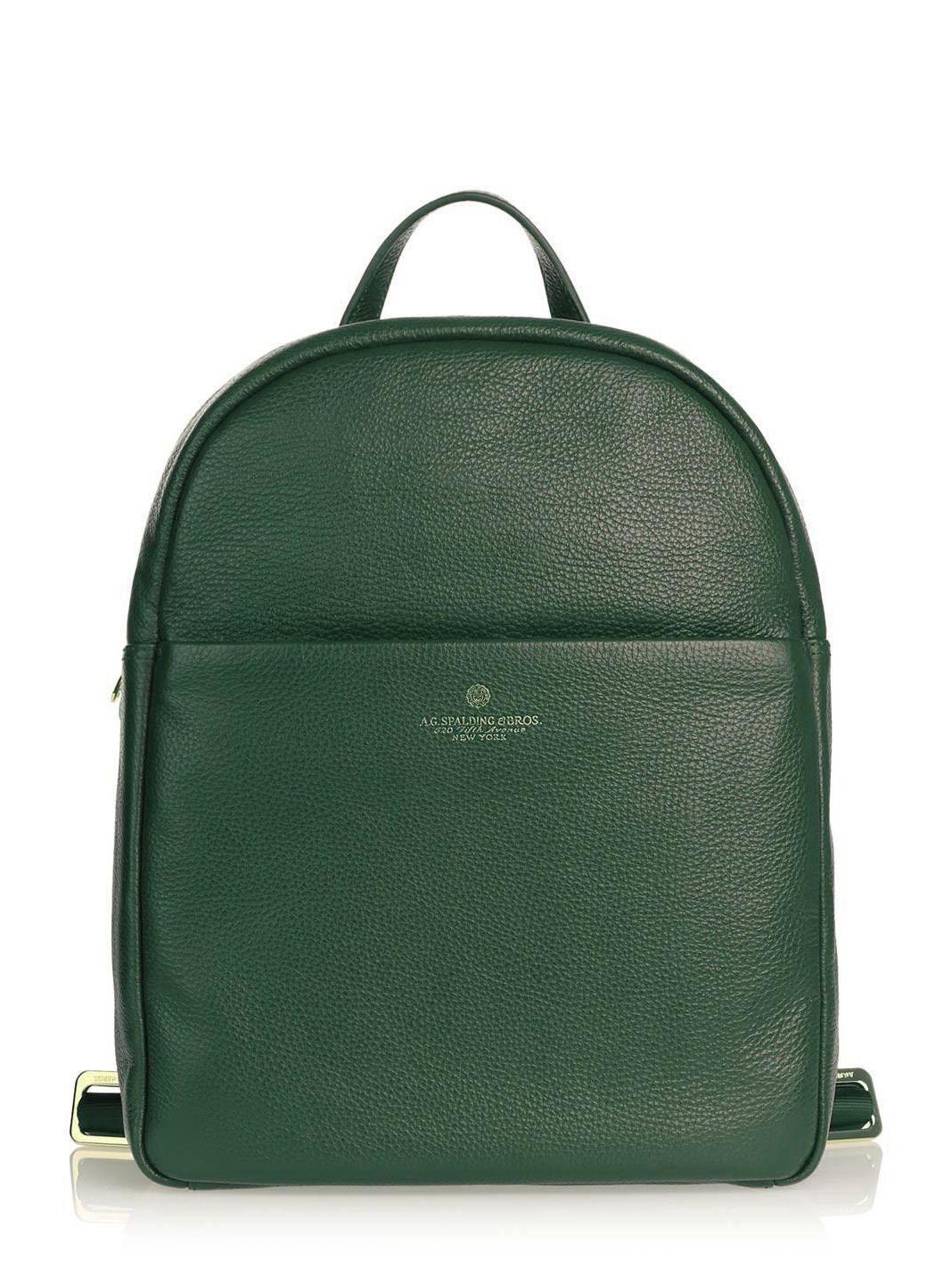 Spalding Tiffany Leather Laptop Backpack Dark Green Buy At