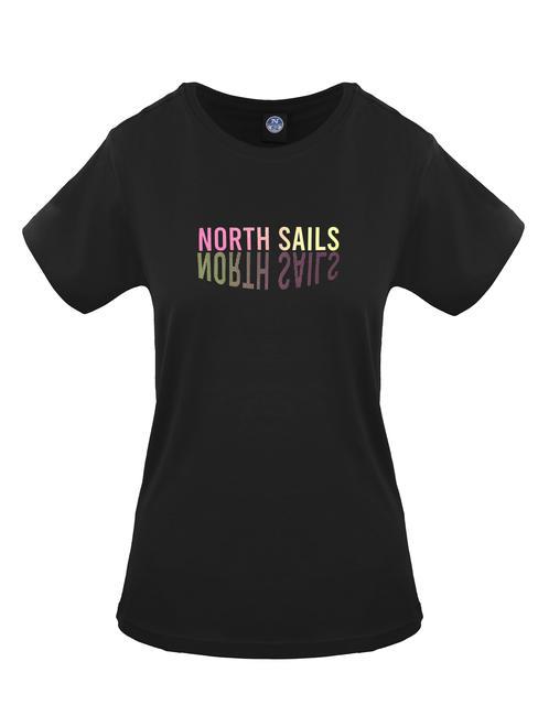 NORTH SAILS LOGO MIRROR Cotton T-shirt black - T-shirt