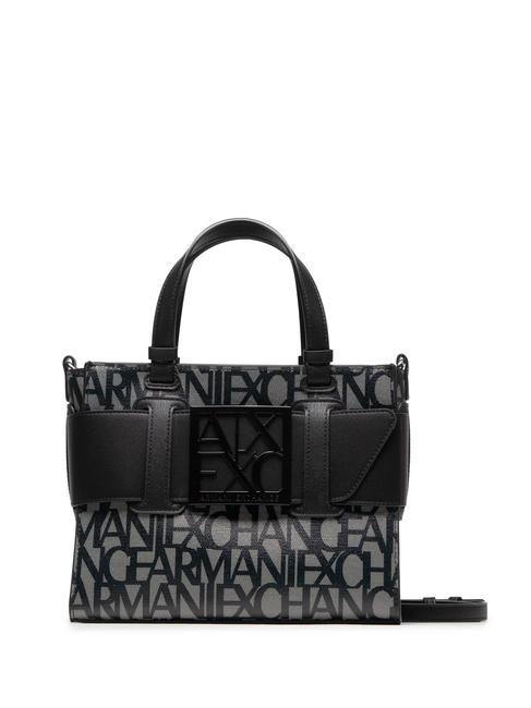 ARMANI EXCHANGE LOGO ALL OVER Small bag with shoulder strap beige/black - Women’s Bags
