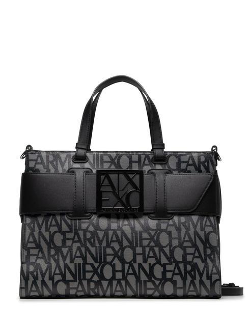 ARMANI EXCHANGE LOGO ALL OVER Hand bag with shoulder strap beige/black - Women’s Bags