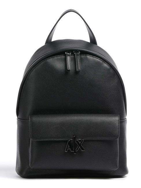ARMANI EXCHANGE A|X METALLIC Backpack with pocket Black - Women’s Bags