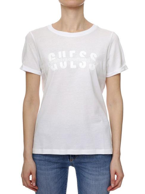 GUESS AGATA Cotton T-shirt purwhite - T-shirt