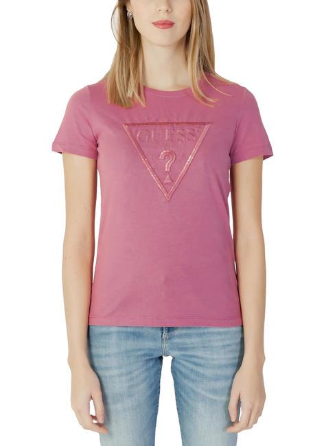 GUESS ANGELINA Cotton T-shirt vintage blush - T-shirt
