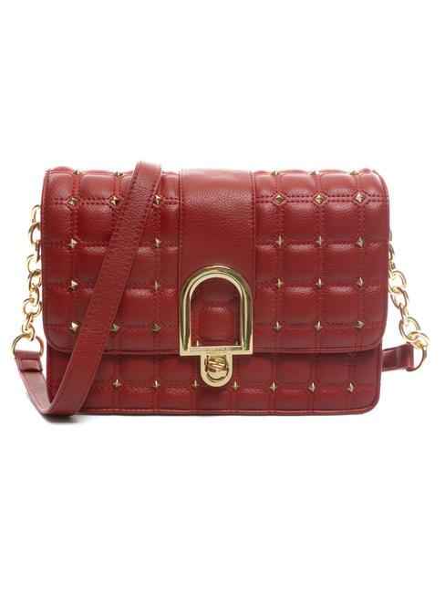 GAUDÌ ELEONORA STUDS Shoulder bag with flap RED - Women’s Bags