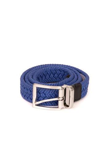 GUESS INTRECCIO Fabric belt blue - Belts