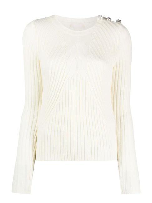 LIUJO JEWELS Wool blend sweater with jewel buttons bialana - Women's Sweaters