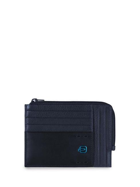 PIQUADRO cardholder PULSE line; leather blue - Men’s Wallets