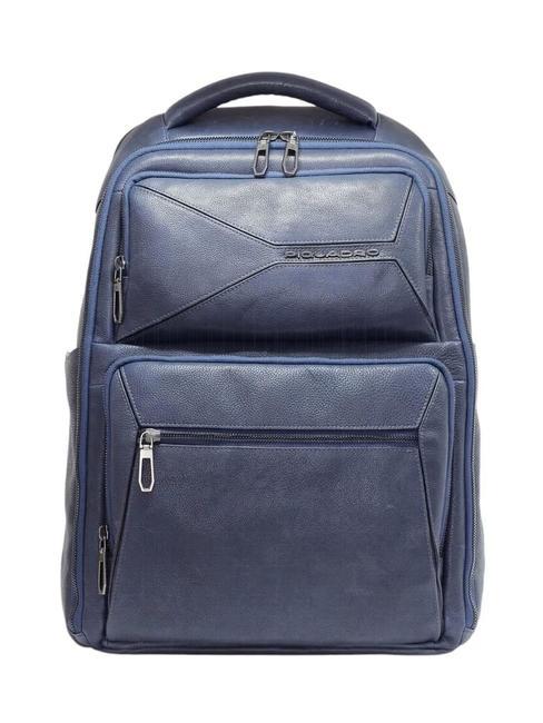 PIQUADRO RHINO Leather backpack for 15.6" pc blue - Laptop backpacks
