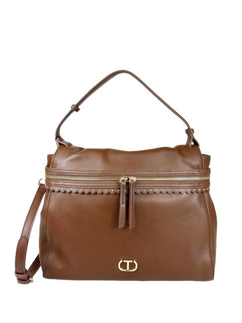 TWINSET CECILE Hand bag with shoulder strap chocolate - Women’s Bags
